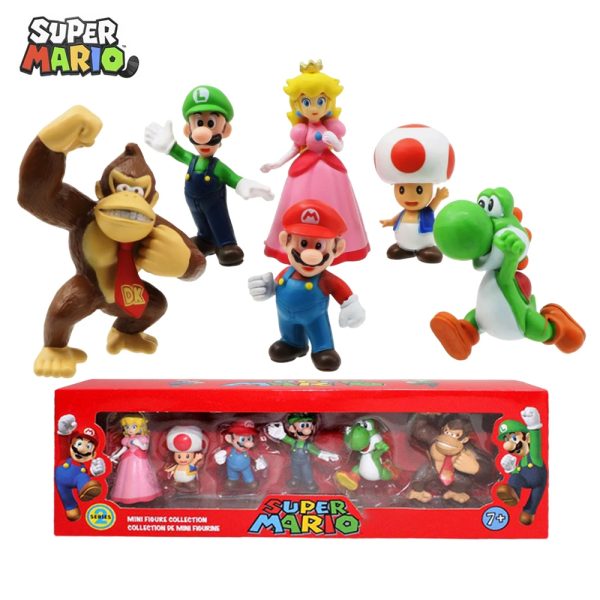 6-pack Super Mario Bros Actionfigurer