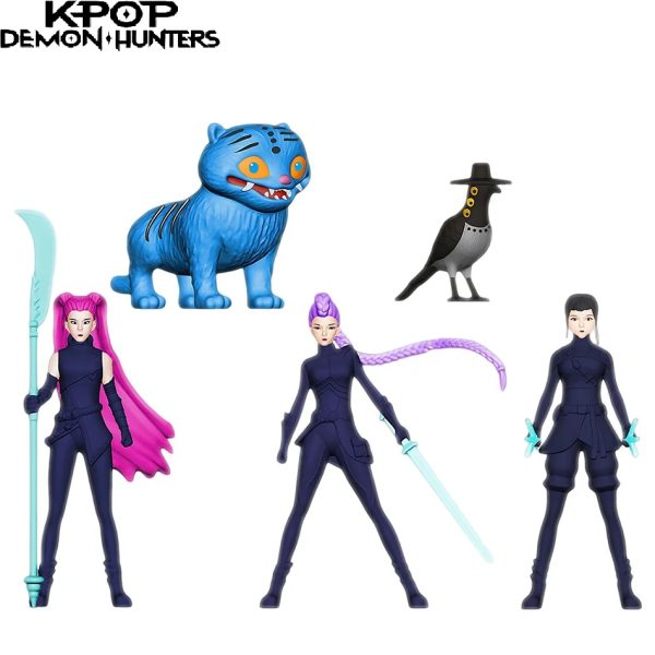 5 st/set Kpop Demon Hunters Action Figur Leksak Derpys Tiger Rumi Mira Zoey Sussy Figurine Doll For Fans Present
