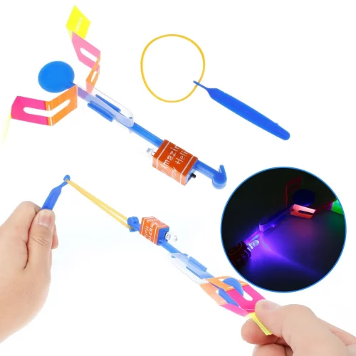 Flygande Helikopter Med Slingshot - 10 Pack